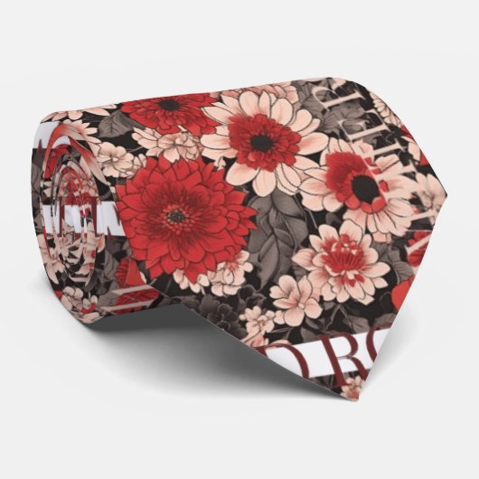 Cravate Rose blanche (Roulé)