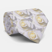 Cravate Rose blanche (Roulé)