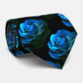 Cravate Rose bleu (Roulé)