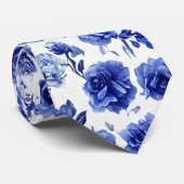 Cravate Rose bleu (Roulé)