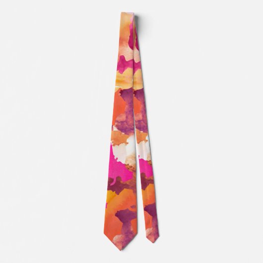 Cravate rose camouflage (Devant)