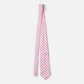Cravate Rose Checkered et blanc (Dos)
