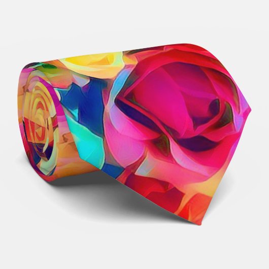 Cravate Rose colorée (Roulé)