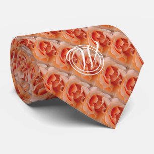 Cravate ROSE CORAL avec Écriture chrétienne Monogramme