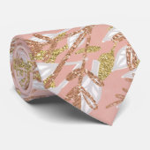 Cravate rose couleur or rose pâle (Roulé)