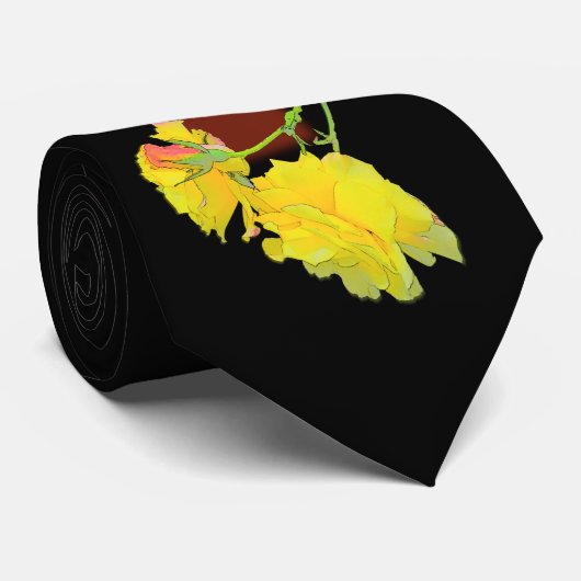 Cravate Rose cubiste (Roulé)