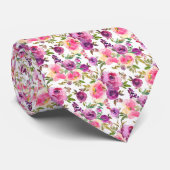 Cravate Rose d'aquarelle rose classique (Roulé)