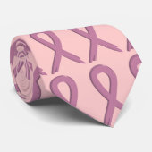 Cravate rose de conscience de cancer du sein de (Roulé)