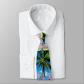 Cravate rose de Flamants roses et d'hommes de (Attaché)