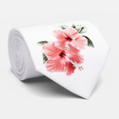 Cravate rose de ketmie (Roulé)