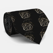 Cravate Rose de noir (Roulé)