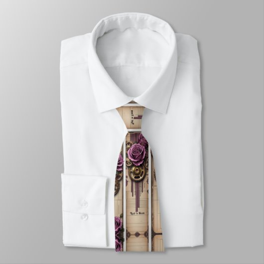 Cravate Rose de prune à vapeur victorienne (Attaché)