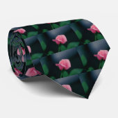 Cravate rose de rose (Roulé)