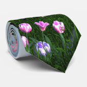 Cravate rose de thé de Flamant rose du pays des (Roulé)