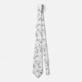 Cravate Rose Desdias blanc 2 Mariage Eucalyptus argenté (Devant)