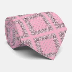 Cravate rose d'impression de Bandana