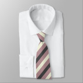 Cravate Rose Duisier, Beige & Gris Charbon (Attaché)