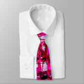 Cravate rose Emo (Attaché)