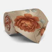 Cravate Rose en Terracotta Élégante (Roulé)