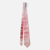 Cravate rose et blanc Dahlia (Dos)