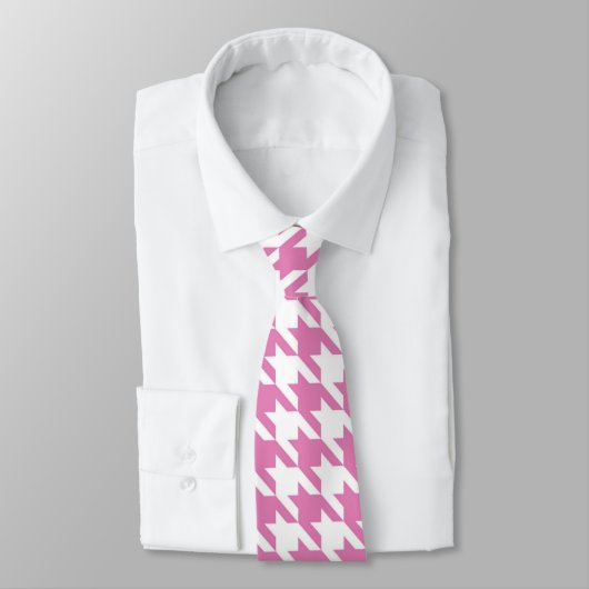 Cravate rose et blanche en bois (Attaché)