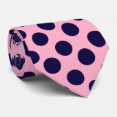Cravate rose et bleue de point de polka (Roulé)