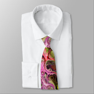 Cravate rose et chartreuse