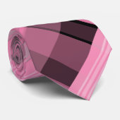Cravate rose et noire (Roulé)