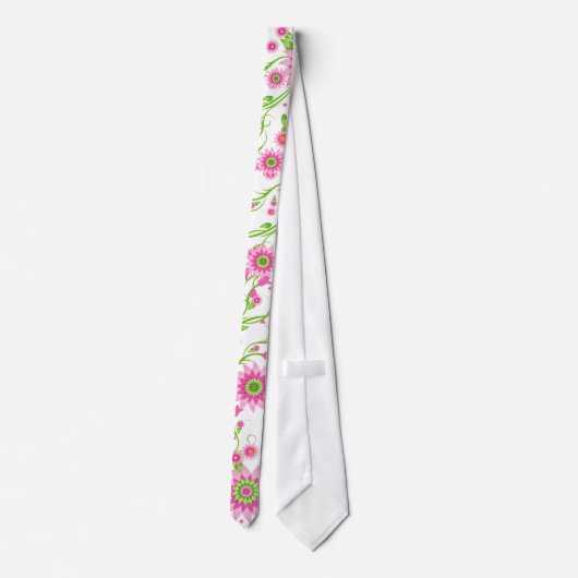 Cravate Rose et vert Abstrait design-léger (Dos)