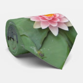 Cravate Rose et vert Lily Pad jolie photo (Roulé)