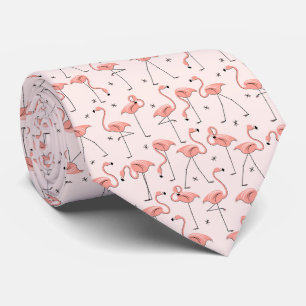 cravate rose Flamants roses
