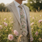 Cravate Rose Fleur Élégante Sauvage