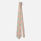 Cravate Rose Floral couleur Madras Plaid Motif (Devant)