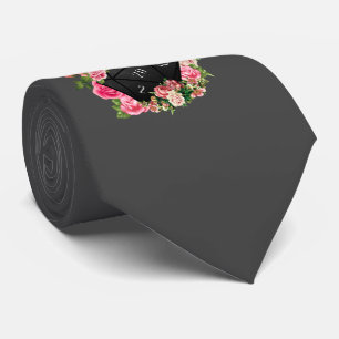 Cravate Rose floral D20 Tabletop RPG Jeu Dice