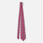Cravate Rose Floral Paisley Design Motif (Dos)
