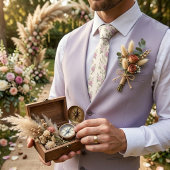 Cravate Rose Florale Pastel Rose Douce