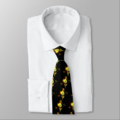 Cravate Rose FRACTAL BROWN JAUNE EN NOIR (Attaché)
