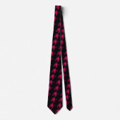Cravate Rose FRACTAL FUCHSIA ROSE EN Motif NOIR (Devant)