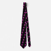 Cravate Rose FRACTAL ROSE EN NOIR (Devant)
