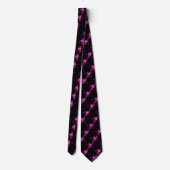 Cravate Rose FRACTAL ROSE EN NOIR (Dos)