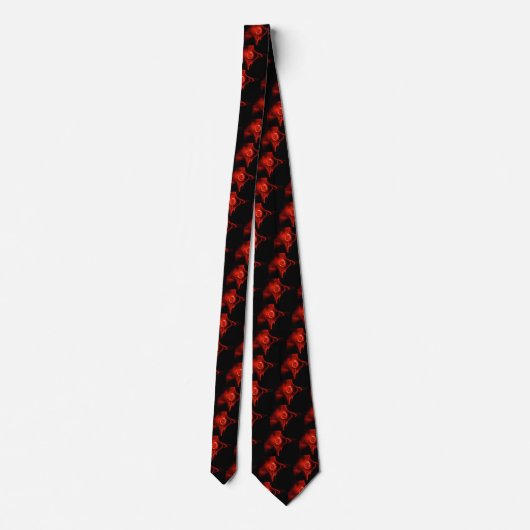 CRAVATE ROSE FRACTAL ROUGE EN NOIR (Dos)