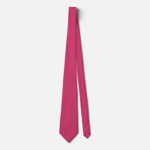Cravate Rose framboise solide, Rose chaud, Magenta