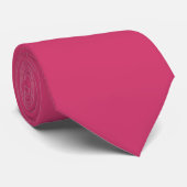 Cravate Rose framboise solide, Rose chaud, Magenta (Roulé)
