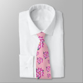 Cravate Rose Fuchsia Motif (Attaché)