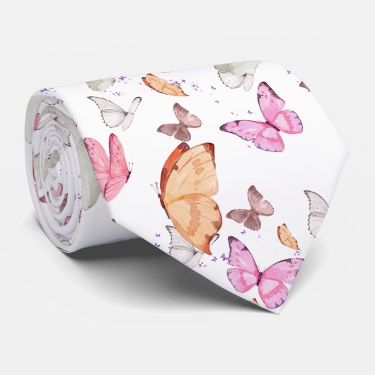 Cravate rose gold butterfly (Roulé)