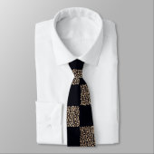 Cravate Rose Gold et noir Checkerboard points motif (Attaché)
