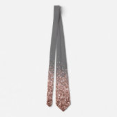Cravate Rose Gold Fading Cascade Ombre Parties scintillant (Dos)