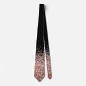 Cravate Rose Gold Fading Cascade Ombre Parties scintillant (Devant)