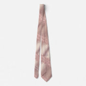 Cravate Rose Gold Glitter Sparkly Tie with Custom Text (Dos)
