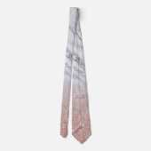 Cravate Rose Gold Marble Fond Cascade Ombre Parties scinti (Dos)
